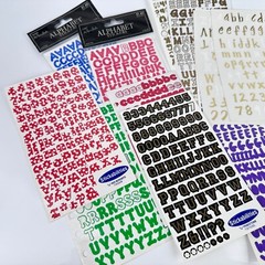 28 Sheets Scrapbooking 7/16 Stickers Alphabet Numbers Letters Paper Studio Lot