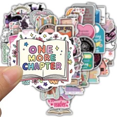 50/100PCS Book Reading Series Sticker Personalized Cartoon Diary Phone Skateboar