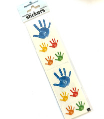 Child’s Faux Painted Handprint Stickers Papercraft DIY Crafts Planner Supply