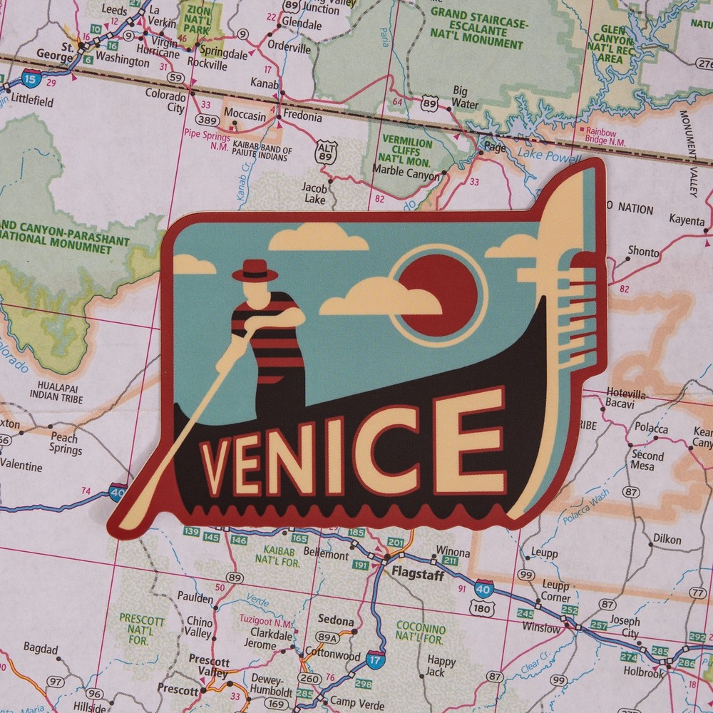 Venice Weatherproof Vinyl Travel Sticker – Gift or Souvenir
