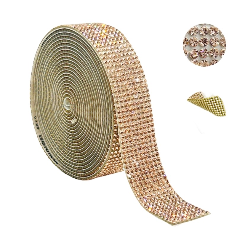 5yds Adhesive Sparkling Rhinestones Ribbon for Craft Wedding Cake Decoration