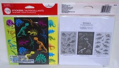 American Greetings Stickers Prehistoric Dinosaur Skeletons Bones 10 Shts 129 Pcs