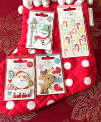 CHRISTMAS DOODLEBUG STOCKING DOODLE-POPS + CANDY CANE SHAPE SPRINKLES