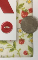 FRESH FABRIC RASPBERRY Die-Cut Frame(6pc)My Mind Eye•This & That •Button•Bow•••