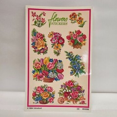 Introduct IJsselstein Stickers Flowers Blumen Aufkleber Postcard 90s Fun Vtg