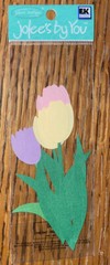 Jolees Mini Pastel Tulips Flower Garden Spring Scrapbook 4×2” Pink Yellow Purple