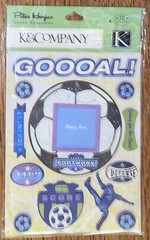 K&Company Peter Horjus Soccer Frame Score Defense Kickin’ It Ball Goal Stickers