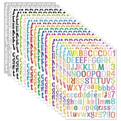 2268 Alphabet Stickers 18 Sheets 11.4x 8.3 inches, Multiple Colors