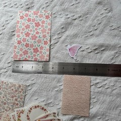 100PCS Vintage Floral Scrapbook Paper,Textured Paper Assorted Set, Special Paper