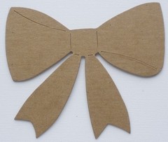 {4} *LARGE BOW* Birthday / Christmas Bare Chipboard Die Cuts – 3 3/4″ x 4 1/2″