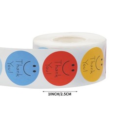 500 Pcs 1.5 Inch Adhesive Thank You Stickers for Small Business