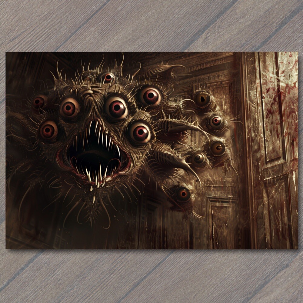 STICKER Monster Weird Scary Mouth Eyes Halloween Wild Crazy Unusual Mask Creep