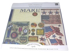K&Company MARINES Scrap Kit 12×12 Military Scrapbook Papers & Sticker Sheets