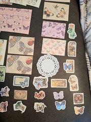 Retro Material Pack 100 Pc Scrapbooking JJ Supplies Butterfly Dance Chapter
