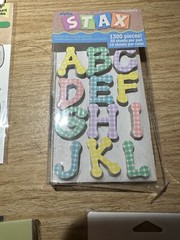 Scrapbooking lot stickers felt Embellishments Chalk Letters Black Ink Leaves