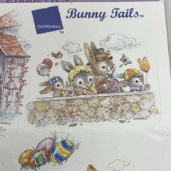 Vtg Eureka Bunny Tails Easter Stickers 4 Sheets Giordano The Paper Magic Group