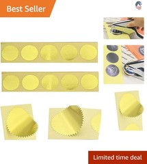 100pcs Gold Embossing Seals Stickers Round Self-Adhesive Certificate Seals