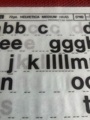 5 Letraset INSTANT LETTERING Transfer Letters 60 & 72pt Helvetica Bold & Med 3