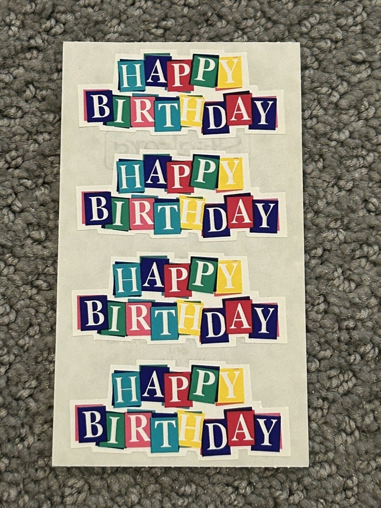 New ** FRANCES MEYER STICKERS #1 – 4.5″ x 2.5″ SHEETS -10 Sheets Happy birthday