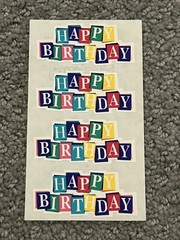 New ** FRANCES MEYER STICKERS #1 – 4.5″ x 2.5″ SHEETS -10 Sheets Happy birthday