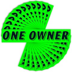 Durable Vinyl One Owner Windshield Stickers – 12-Pack with Crystal Gloss Finish