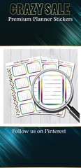Full Box Planner Stickers for Diary Calendars, Journals and Scrapbooking