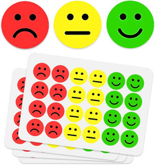 1000 Smiley Face Reward Stickers – 1 Inch round Multicolor Classroom Labels