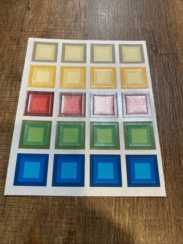 Creative Memories Bright Color Squares Block Sticker 4″ x 5″ NEW 1 Sheet NLA