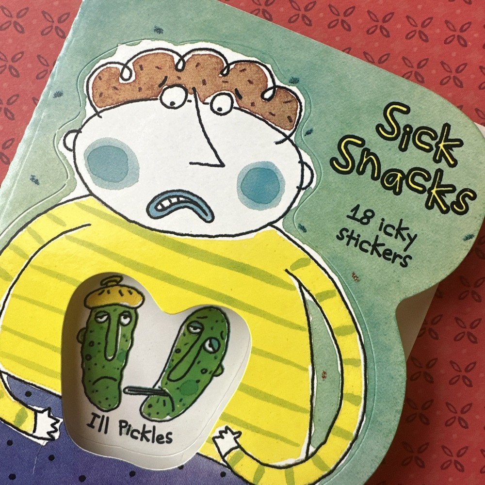 AGC 80s 90s Vintage Sticker Sheet Sick Snacks 18 Stickers On A Fold Card
