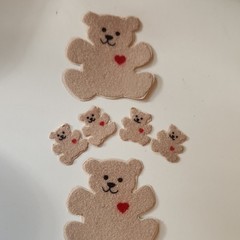 6 Vintage 80’s Sandylion Teddy Bears Fuzzy stickers