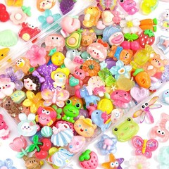 TINKRSTUFF 100PCS Slime Charms Cute Jelly Small, Mixed Colors-100 PCS