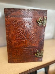600 pages large tree of life journal | leather diary | 7 x 10, brown