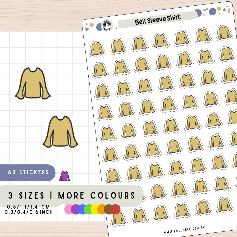 Bell Sleeve Shirt Planner Stickers
