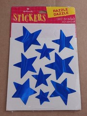 Vintage 80s Stickers Hallmark Razzle Dazzle Stars 1 Sheet