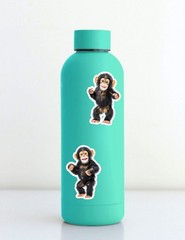 Dancing Monkey Die Cut Vinyl Stickers Set Scrapbooking Laptop Water Bottle