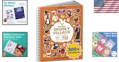Halloween Spooky Village Sticker Activity Book – 300+ Stickers for Ages 2-8