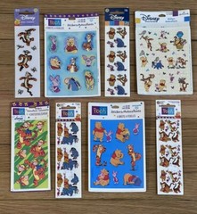 Rare Vintage Disney Sticker Lot: Winnie the Pooh, Tigger, Eeyore, Piglet NEW
