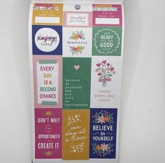 Park Lane Alphabet, Numbers, and Quotes Stickerbook 30 Sheets Used