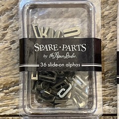 Spare Parts by The Paper Studio Lot Alpha Paper Clips, Letters, Bottle Caps Etc
