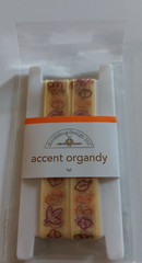 Doodlebug Ribbon Spool Accent Organdy Fall Icons Leaves Orange Brown