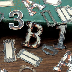 60PCS Industrial Vintage Sticker Set, Coated Paper Stickers with Rusty Gears, Ke