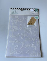 Heidi Swapp 3 Pc Rub-On Foil Kit 6”x9” NIP