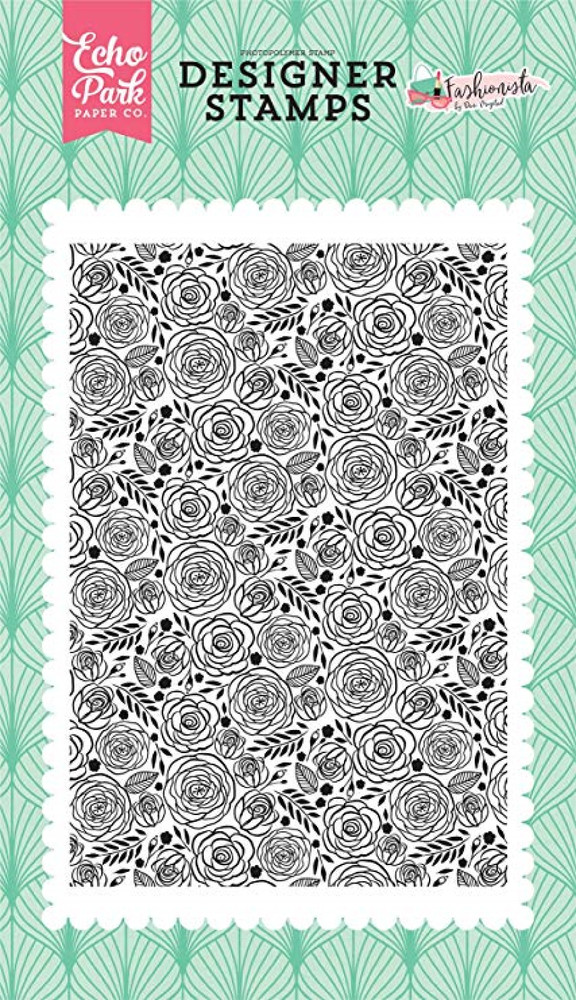 Echo Park Designer Clear Cling Stamps DAINTY ROSE Scrapbooking