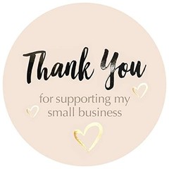 EasyKart 4000 Thank You Stickers 1.5″ Round Gold Foil Pastel Peach