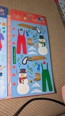Stickopotamus Stickers Snow Day / Winter Accessories Hat Scarf Snowman Lot 2