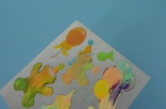Vintage Sandylion Mother of Pearl Birthday Party Bears Sticker Mod
