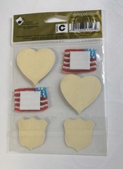 RARE Jolee’s Boutique USA STARS & STRIPES Dimensional Stickers SPJC031 Beads