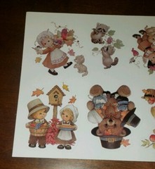 Vintage Morehead Blessed Are Ye Thanksgiving Fall stickers seals