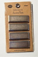 All My Memories Expressions Silver Metal Accent Bars Set – 3 Pack Bundle, Scrapb
