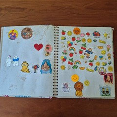Vintage 1980s Sticker Album Book Puffy Scratch N Sniff Cabbage Patch Rainbow